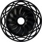 Ekena Millwork Loera Ceiling Medallion (Fits Canopies up to 6 1/4"), 26 5/8"OD x 4 1/2"ID x 1 3/8"P, Jet Black CM26LOBLF - alternate 1